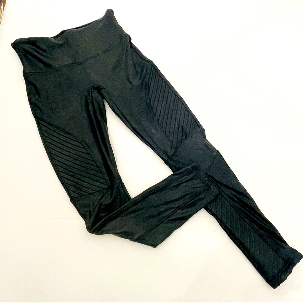 Spanx Faux Leather Moto Leggings